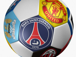 soccer ball club logo Modello 3D