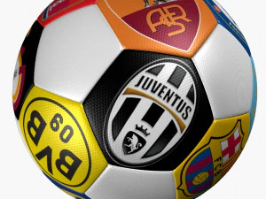 soccer ball club logo 3D Model