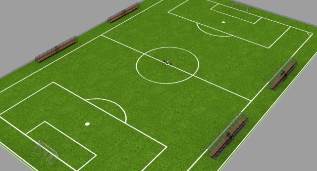 football field 3D-Modell .c4d .max .obj .3ds .fbx .stl .blend 