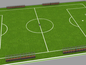 football field 3D-Modell