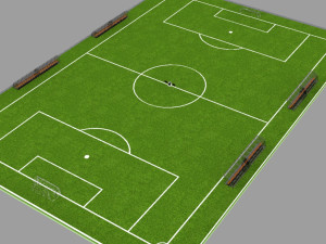 football field 3D-Modell