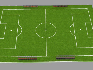 football field 3D-Modell