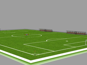 football field 3D-Modell