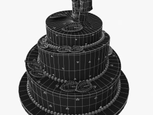ウエディングケーキ 3Dモデル