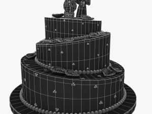 ウエディングケーキ 3Dモデル