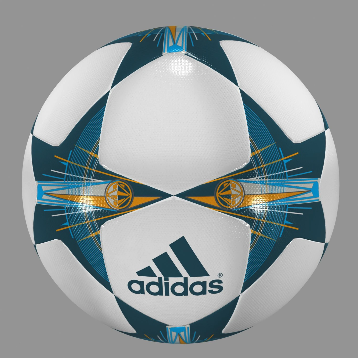Champions league soccer ball 3D Model .c4d .max .obj .3ds .fbx .stl .blend 