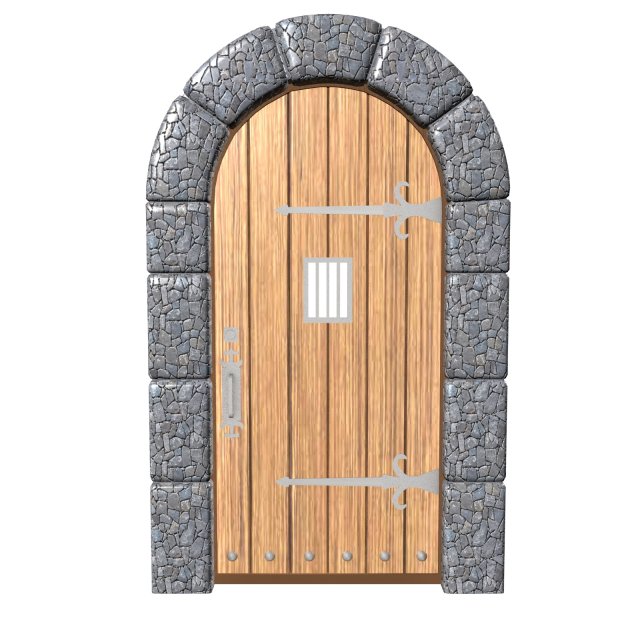 medieval gate 3D Модель .c4d .max .obj .3ds .fbx .stl .blend 