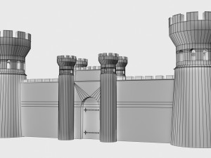 castle gate 3D 模型