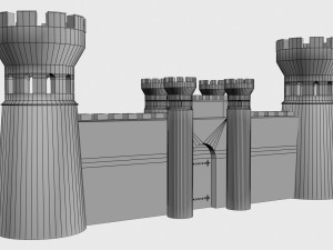 castle gate 3D 模型