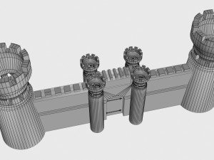 castle gate 3D 模型