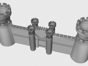 castle gate 3D 模型