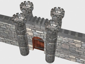 castle gate 3D 模型