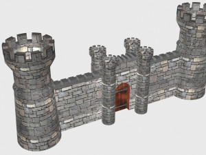castle gate 3D 模型