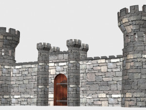 castle gate 3D 模型