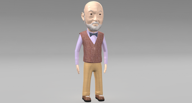 cartoon old man Modèle 3D .c4d .max .obj .3ds .fbx .stl .blend 