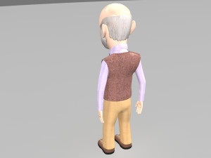 cartoon old man Modèle 3D