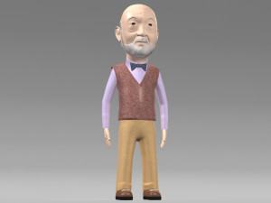 cartoon old man Modèle 3D