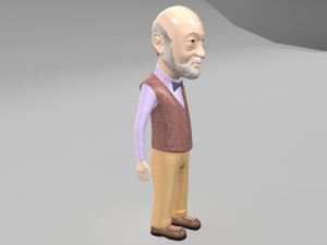 cartoon old man Modèle 3D