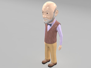 cartoon old man Modèle 3D