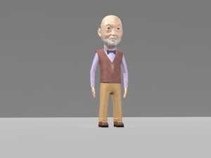 cartoon old man Modèle 3D