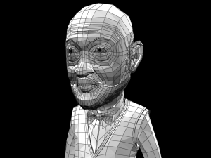 cartoon old man Modèle 3D