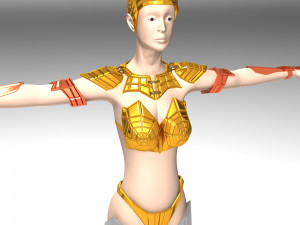 ancient roman greek female warrior 3D Модель