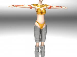 ancient roman greek female warrior 3D Model