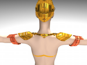 ancient roman greek female warrior 3D Модель