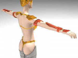 ancient roman greek female warrior 3D Модель
