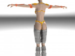 ancient roman greek female warrior 3D Model
