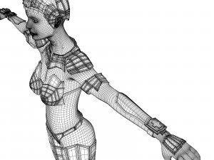 ancient roman greek female warrior 3D Модель