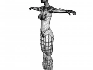 ancient roman greek female warrior 3D Model