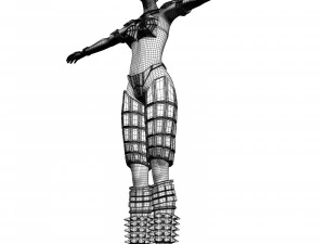 ancient roman greek female warrior 3D Model