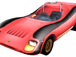 abarth 2000 sport spider low poly 3D 모델