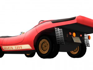 abarth 2000 sport spider low poly 3D Model