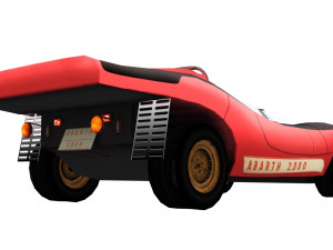abarth 2000 sport spider low poly 3D 모델