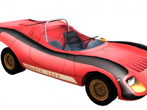 abarth 2000 sport spider low poly 3D Model