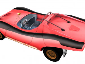 abarth 2000 sport spider low poly 3D Model