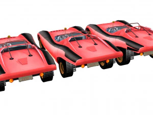 abarth 2000 sport spider low poly 3D Model
