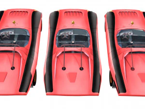 abarth 2000 sport spider low poly 3D Model