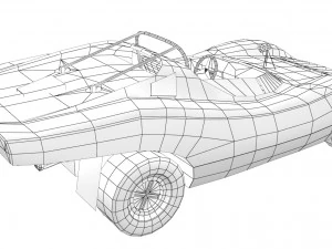 abarth 2000 sport spider low poly 3D Model