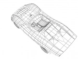 abarth 2000 sport spider low poly 3D Model