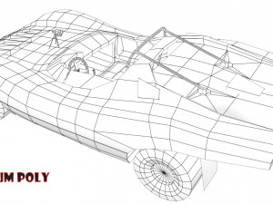abarth 2000 sport spider low poly 3D 모델
