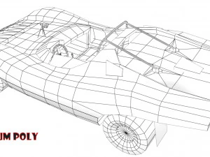 abarth 2000 sport spider low poly 3D Model