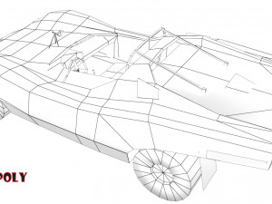 abarth 2000 sport spider low poly 3D 모델