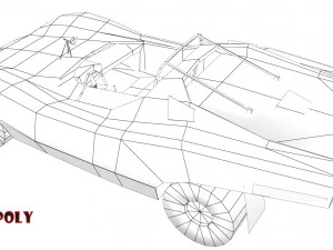 abarth 2000 sport spider low poly 3D Model