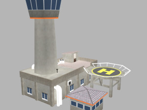air traffic control tower Modèle 3D