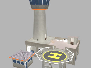 air traffic control tower Modèle 3D