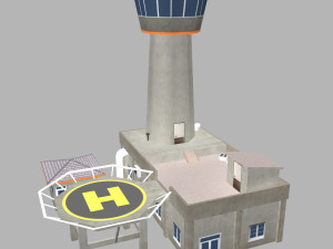 air traffic control tower Modèle 3D