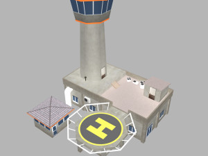 air traffic control tower Modèle 3D